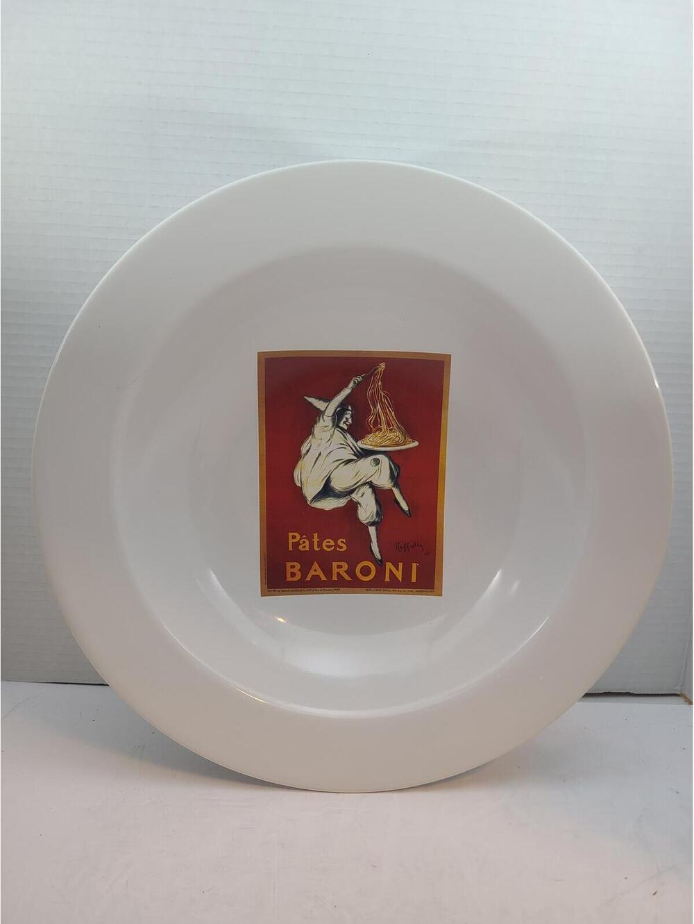Pottery Barn Vintage Posters Collection 13.5" Pasta Serving Bowl Pates Baroni